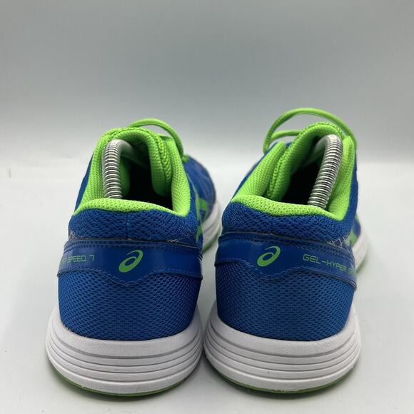 Asics Mens T629N Super Feather Weight Running Shoe Neon Blue & Green Size 11 - Picture 7 of 10